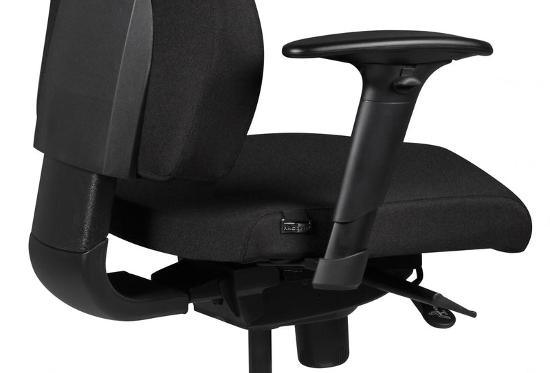 Bürostuhl SPM1.279 Chefsessel Stoff Schwarz Synchronmechanik Kopfstütze