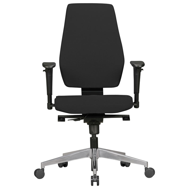 Bürostuhl DARIUS Schwarz Stoff Synchromechanik Armlehnen ergonomisch 120kg