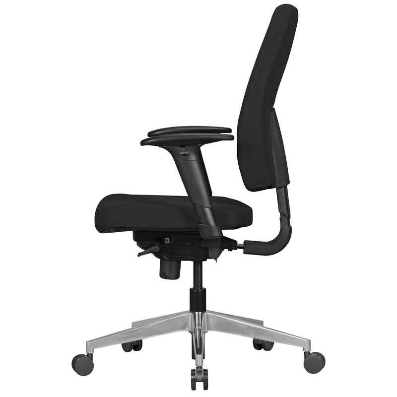 Bürostuhl DARIUS Schwarz Stoff Synchromechanik Armlehnen ergonomisch 120kg