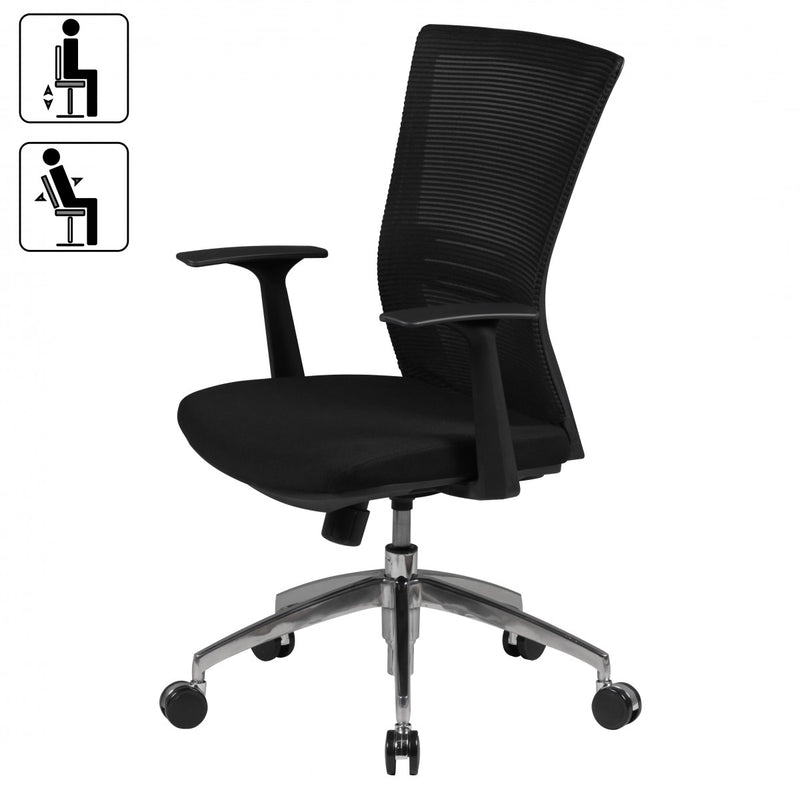 Bürostuhl Chefsessel 120kg Stoffbezug schwarz Synchronmechanik