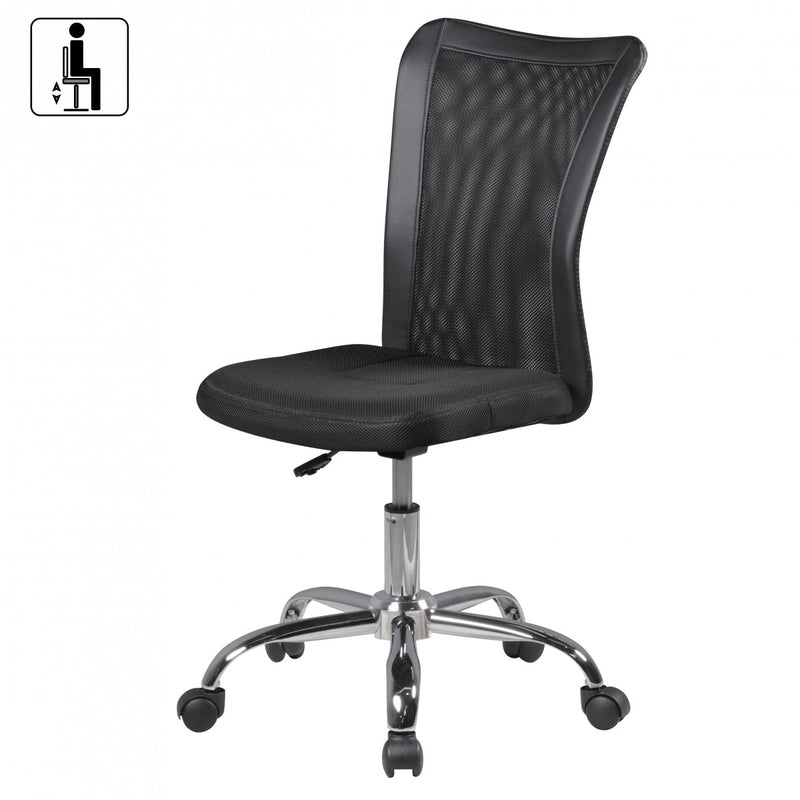 Schreibtischstuhl Salerno ergonomisch höhenverstellbar Schwarz Kinder