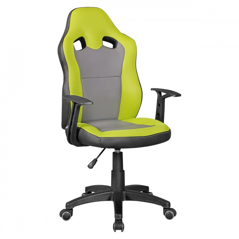 Kinder-Schreibtischstuhl Speedy Racing höhenverstellbar Grün Grau ergonomisch