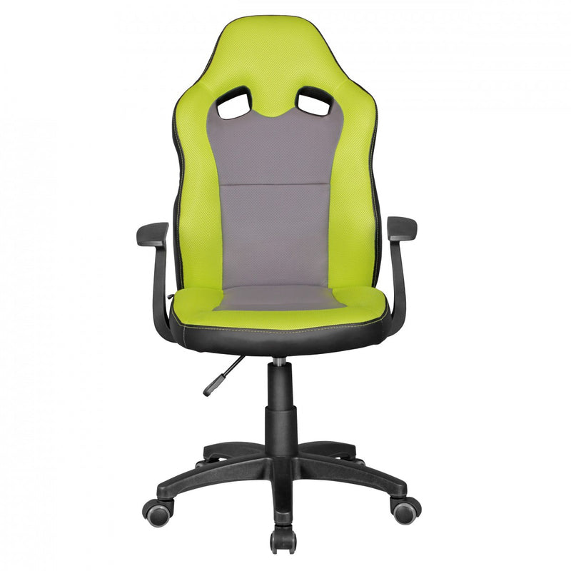 Kinder-Schreibtischstuhl Speedy Racing höhenverstellbar Grün Grau ergonomisch