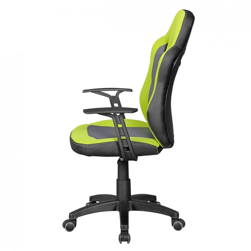 Kinder-Schreibtischstuhl Speedy Racing höhenverstellbar Grün Grau ergonomisch
