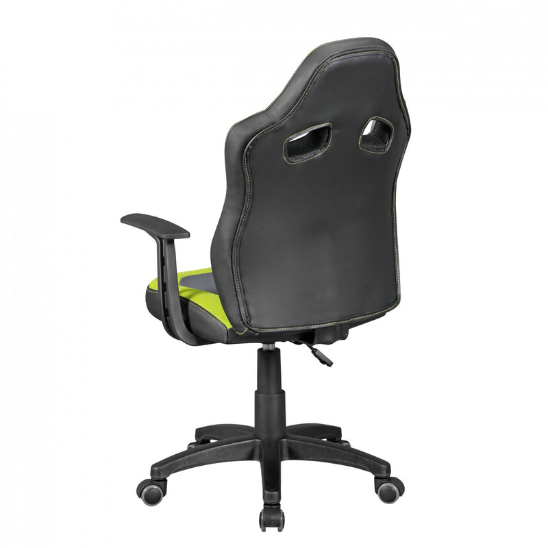 Kinder-Schreibtischstuhl Speedy Racing höhenverstellbar Grün Grau ergonomisch