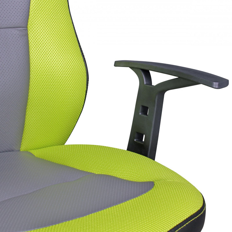 Kinder-Schreibtischstuhl Speedy Racing höhenverstellbar Grün Grau ergonomisch