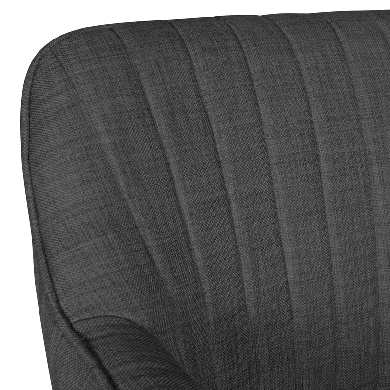 Schreibtischstuhl MIAMI Anthrazit Stoff Drehstuhl 120kg mit Rollen