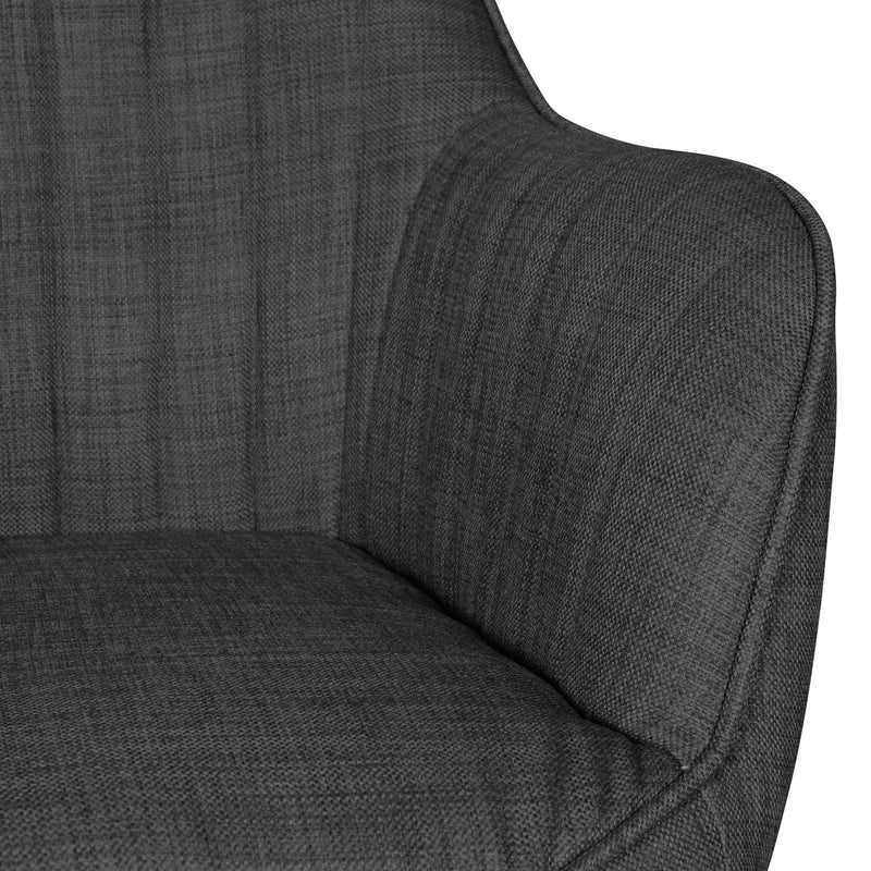 Schreibtischstuhl MIAMI Anthrazit Stoff Drehstuhl 120kg mit Rollen