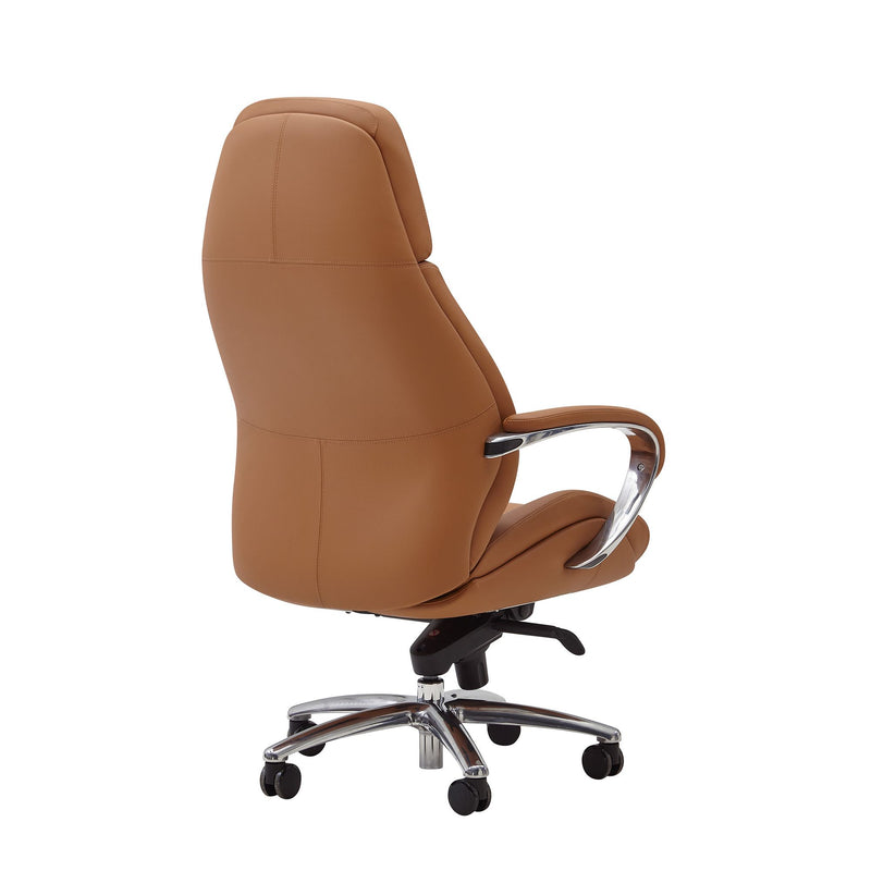 Bürostuhl Echtleder Caramel Chefsessel höhenverstellbar ergonomisch 120kg