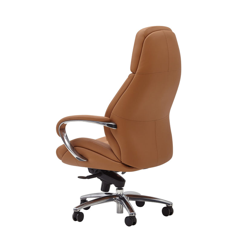 Bürostuhl Echtleder Caramel Chefsessel höhenverstellbar ergonomisch 120kg