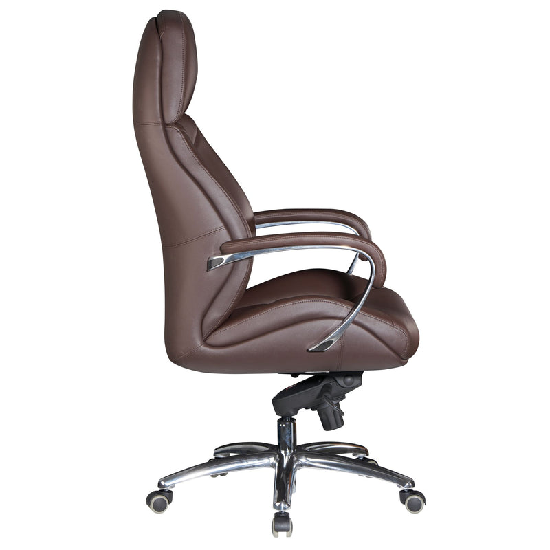 Bürostuhl Echtleder Braun Chefsessel höhenverstellbar ergonomisch 120kg