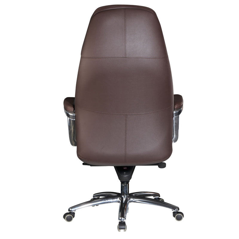 Bürostuhl Echtleder Braun Chefsessel höhenverstellbar ergonomisch 120kg