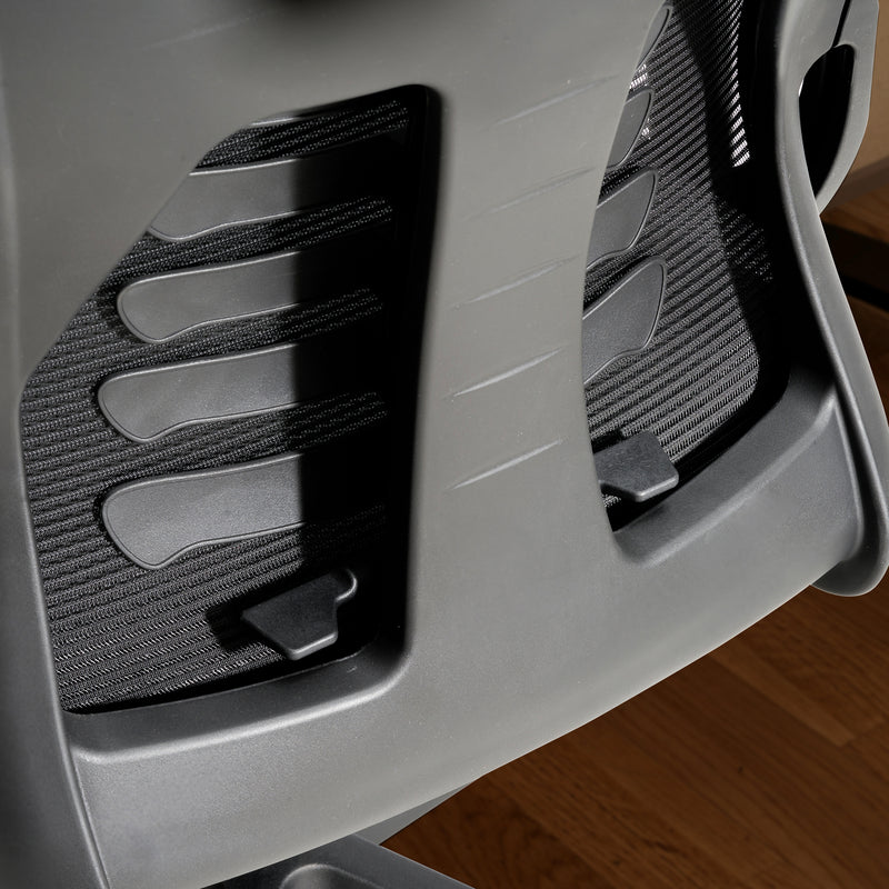 Bürostuhl Schwarz Mesh höhenverstellbar Lendenwirbelstütze ergonomisch
