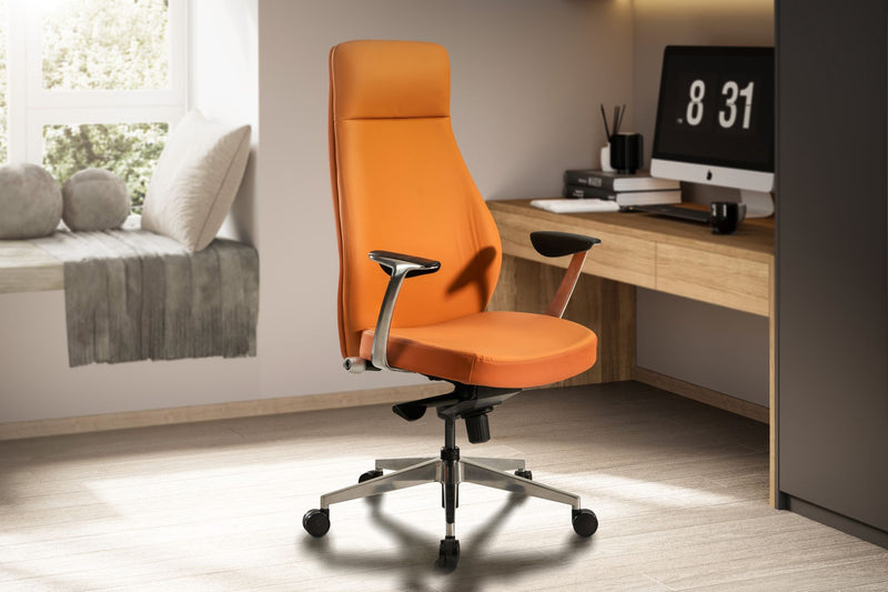 Bürostuhl Chefsessel Kunstleder Caramel höhenverstellbar ergonomisch