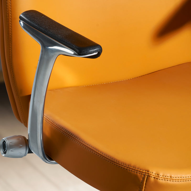 Bürostuhl Chefsessel Kunstleder Caramel höhenverstellbar ergonomisch