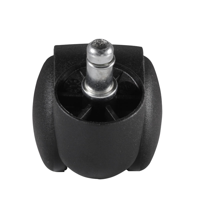 Bürostuhlrollen 5er Set Schwarz 50mm Weichboden Stift 11mm