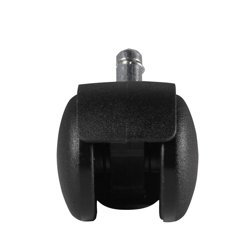 Bürostuhlrollen 5er Set Schwarz 50mm Weichboden Stift 11mm