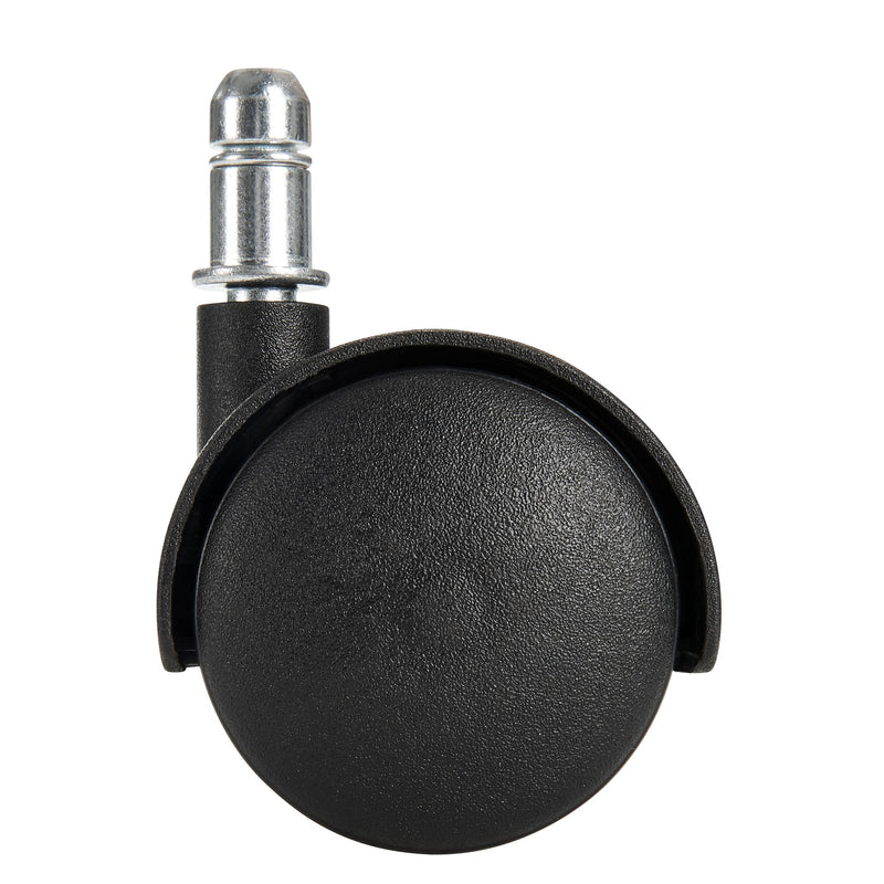 Bürostuhlrollen Set 5 Hartboden 11mm Stift 50mm Schwarz Premium