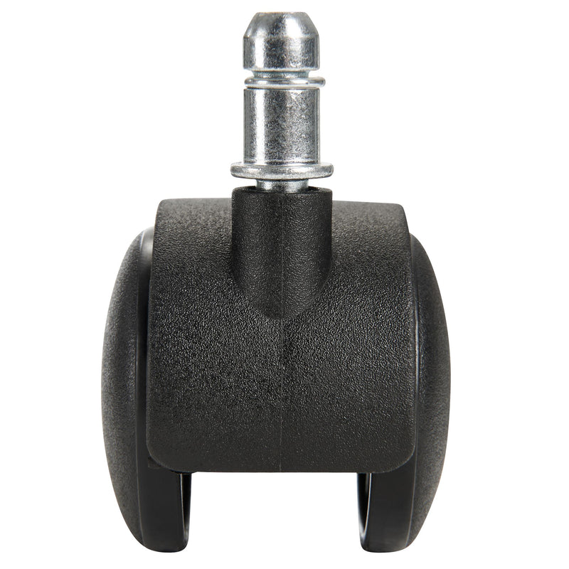 Bürostuhlrollen Set 5 Hartboden 11mm Stift 50mm Schwarz Premium