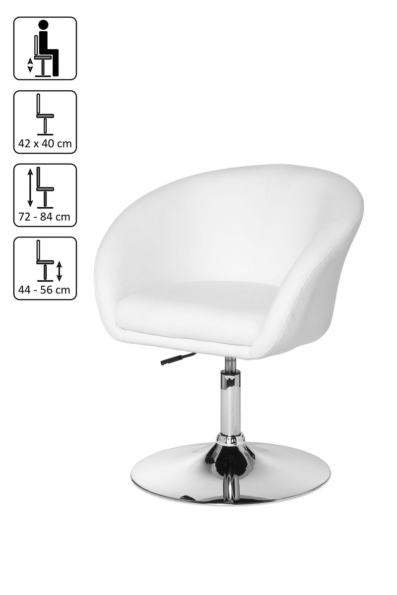 Relaxsessel SPM2.158 Kunstleder Weiß Drehbar Modern 120kg
