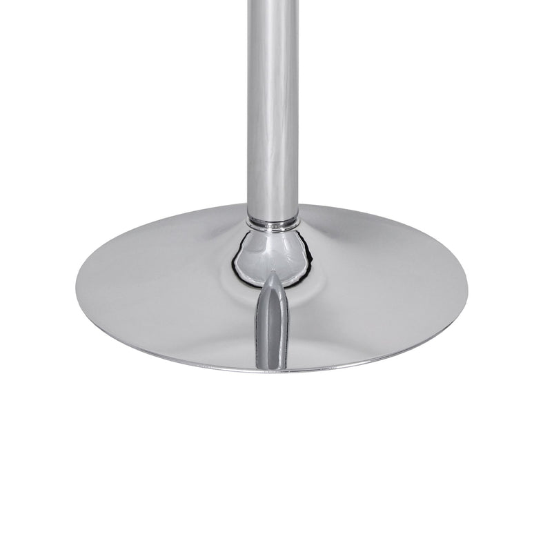 Bartisch 60x60x105cm Rund Sicherheitsglas Metall Silber Chrom Design
