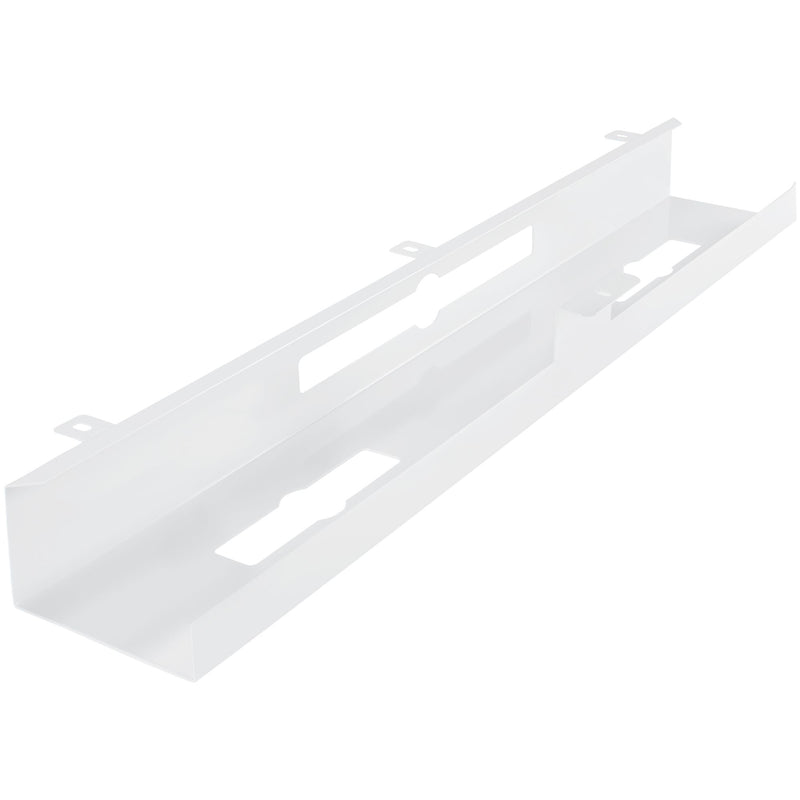Kabelkanal Schreibtisch 80x7x13cm Kabelführung weiß Metall pulverbeschichtet