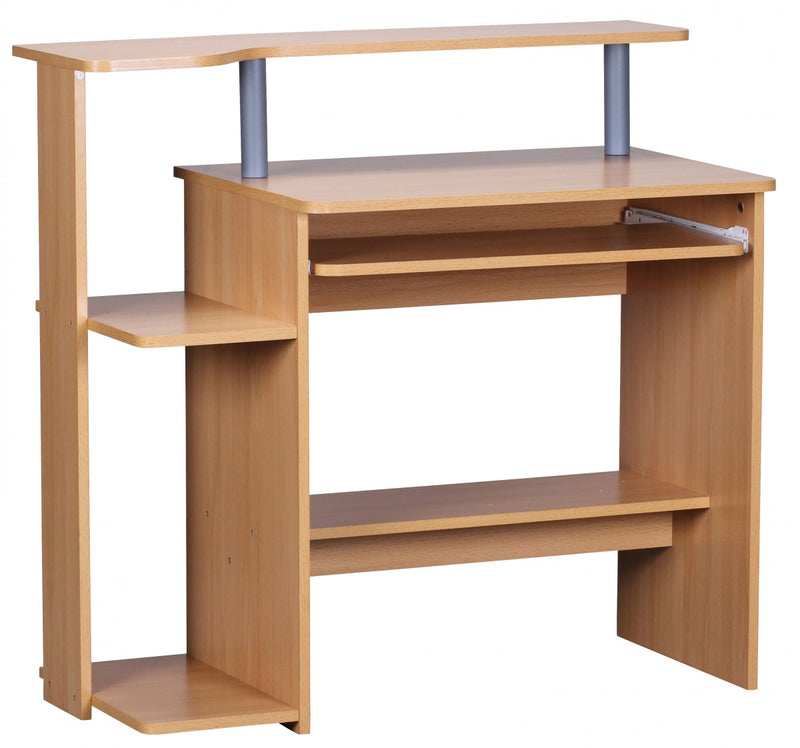 Computertisch WL1.163 Buche 94x90,5x48,5cm mit Tastaturauszug Modern