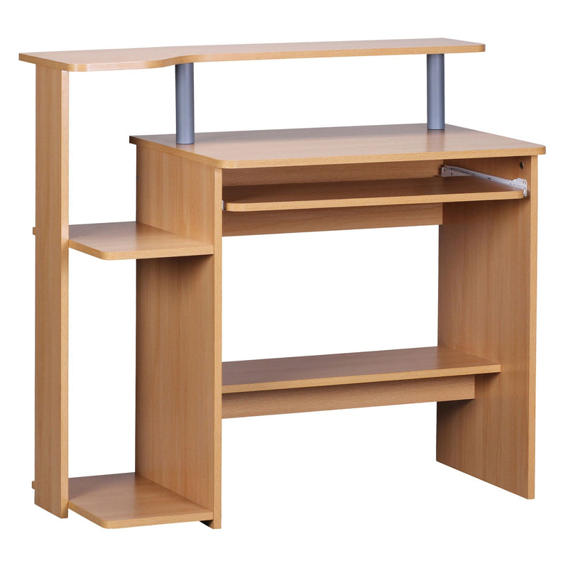 Computertisch WL1.163 Buche 94x90,5x48,5cm mit Tastaturauszug Modern