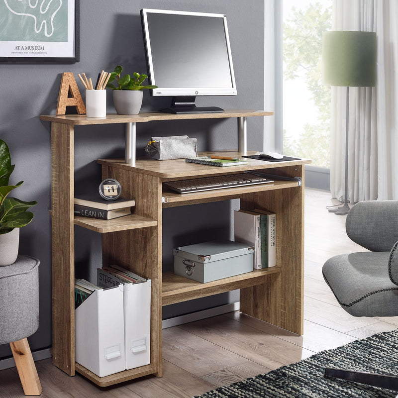 Computertisch WL1.171 Sonoma 94x90,5x48,5cm mit Tastaturauszug Modern