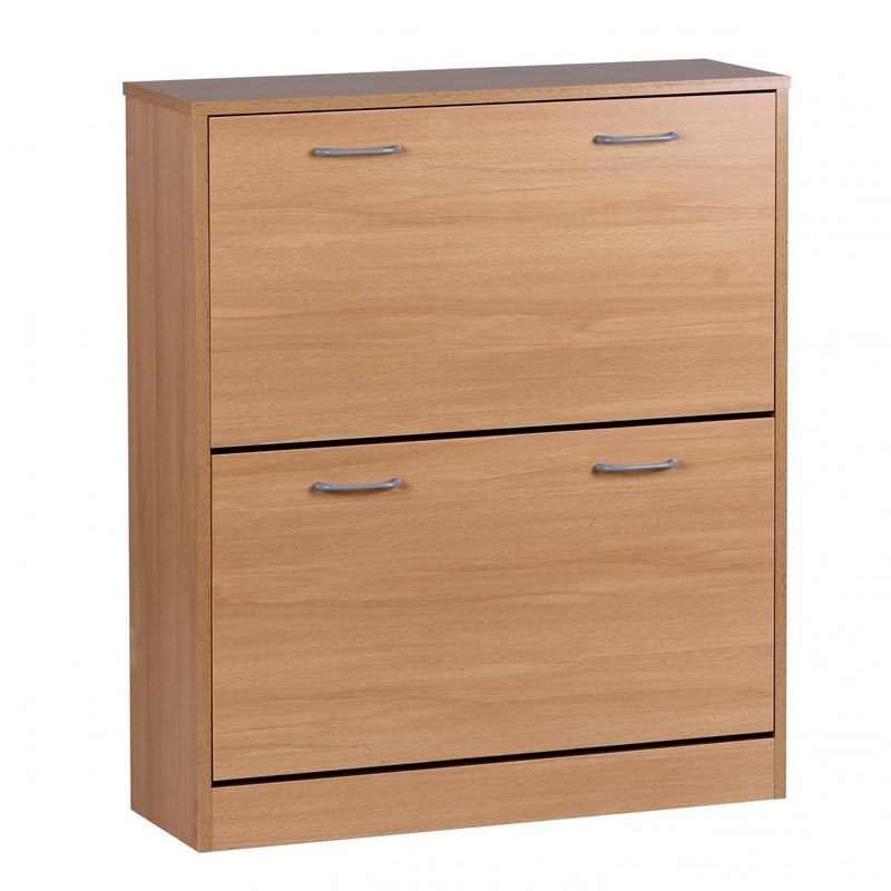 Schuhkipper KIEL Buche matt 2 Fächer 75x87x24cm modern Ablage