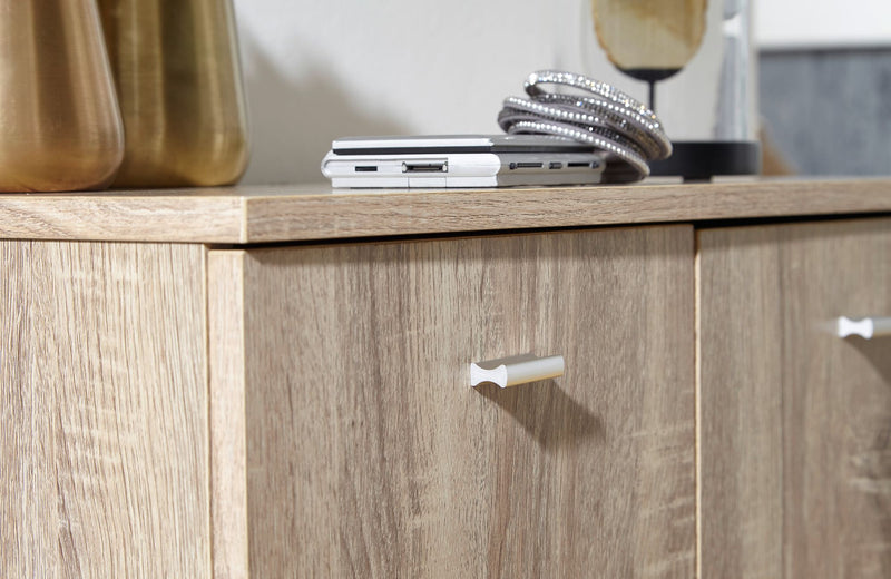 Schuhschrank NIMES modern Holz Sonoma 12 Paar 4 Fächer 2 Türen