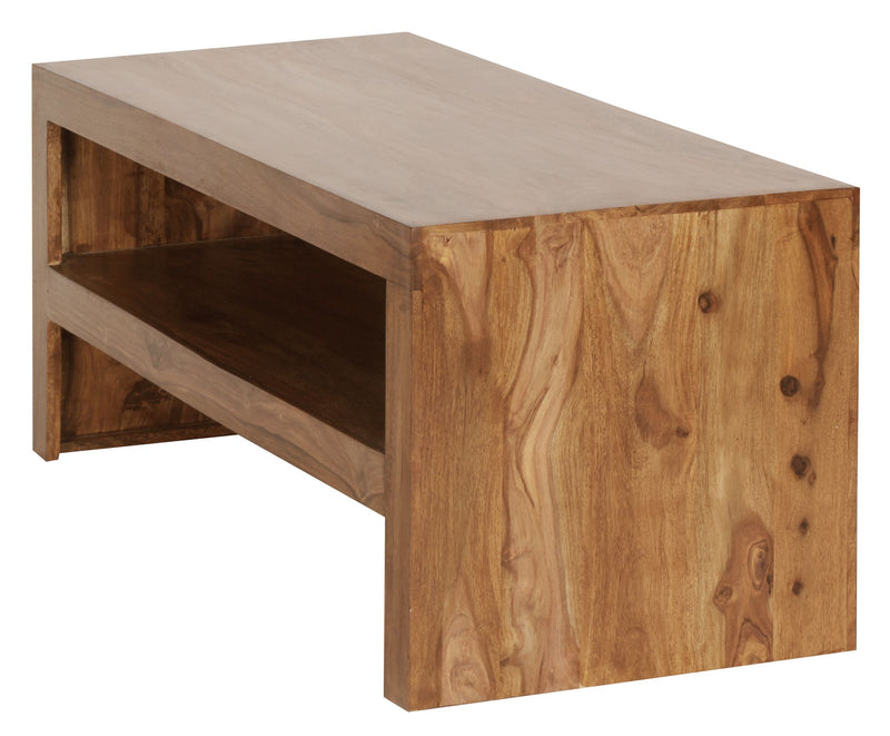 Couchtisch Durban Sheesham 110cm Massivholz Braun Landhausstil