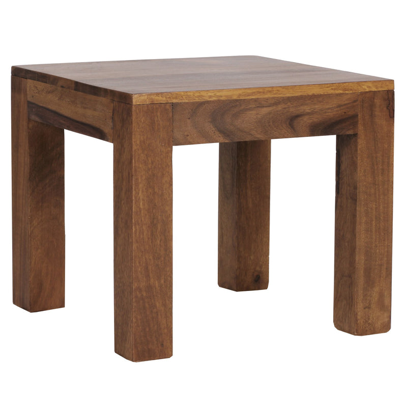 Couchtisch Sheesham Massivholz 45x40x45cm braun modern Unikat