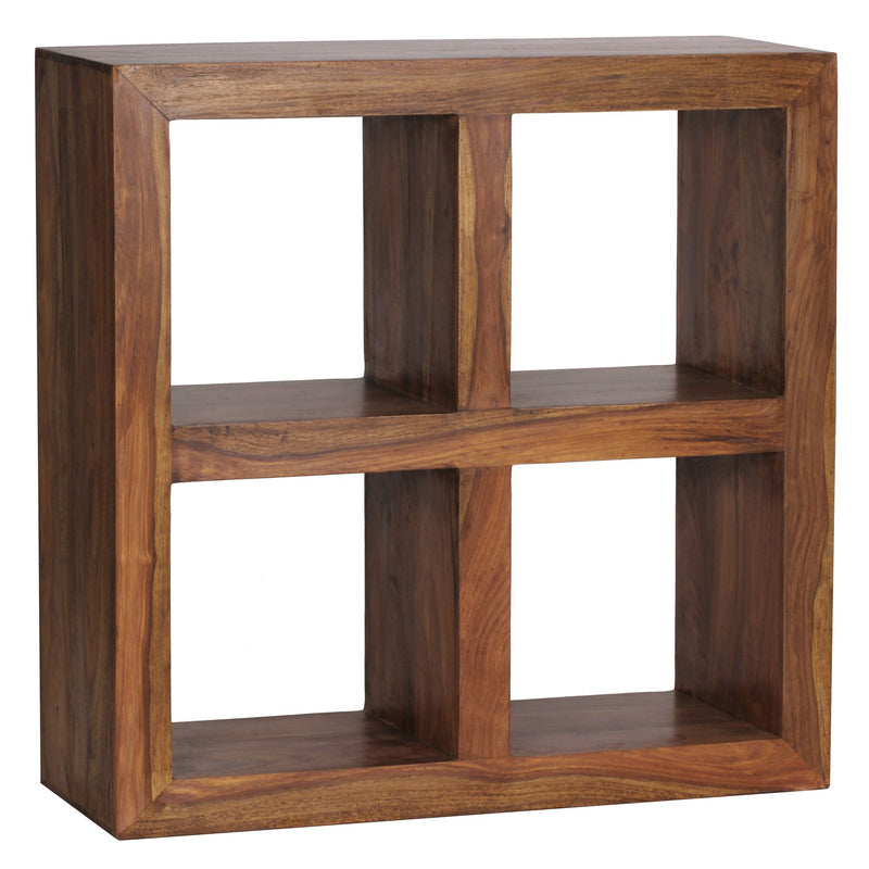 Standregal Sheesham Massivholz 82cm 4 Böden Landhaus-Stil