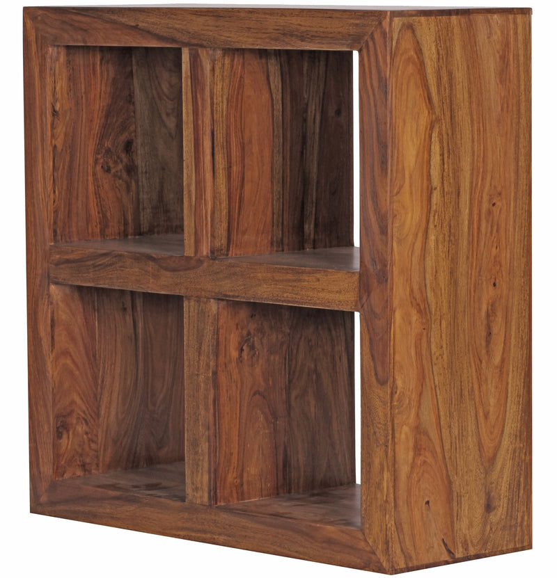 Standregal Sheesham Massivholz 82cm 4 Böden Landhaus-Stil