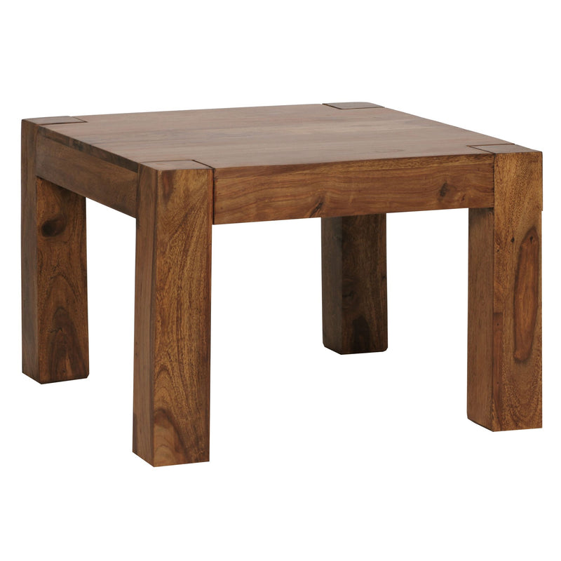 Couchtisch Sheesham Massivholz 60cm Landhausstil Dunkelbraun