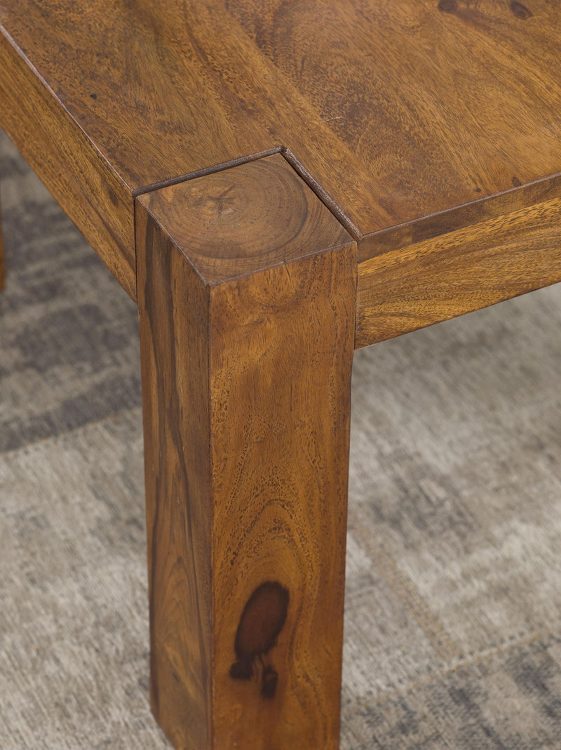 Couchtisch Sheesham Massivholz 60cm Landhausstil Dunkelbraun