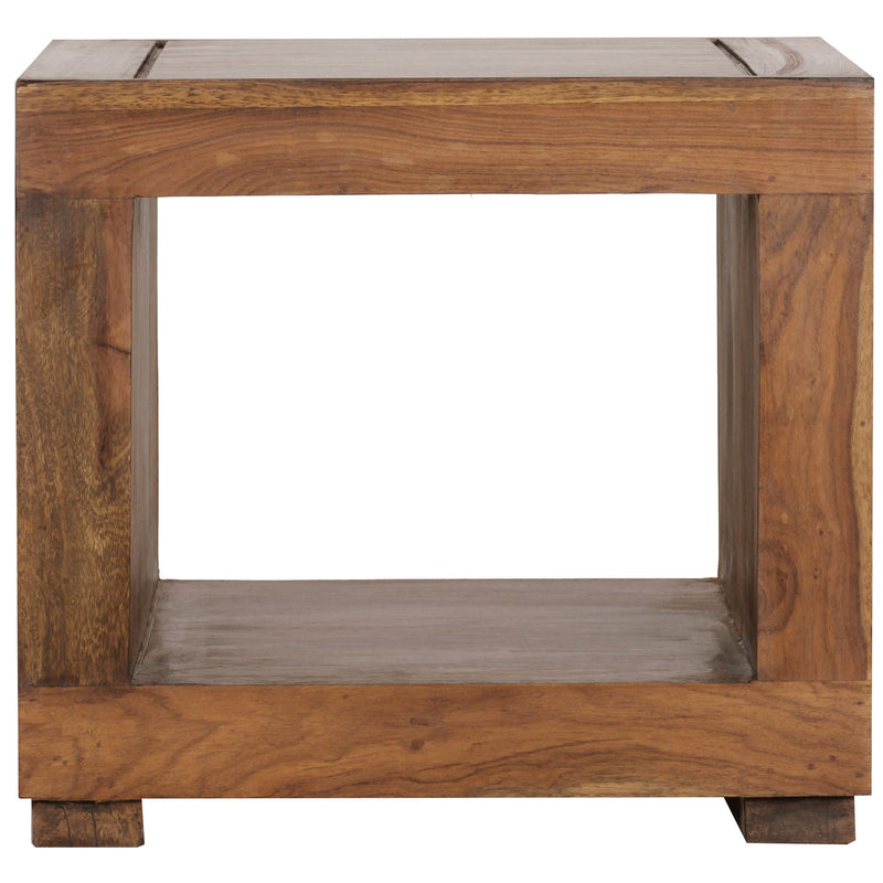Couchtisch Mumbai Sheesham Massivholz 50cm Dunkelbraun Landhausstil