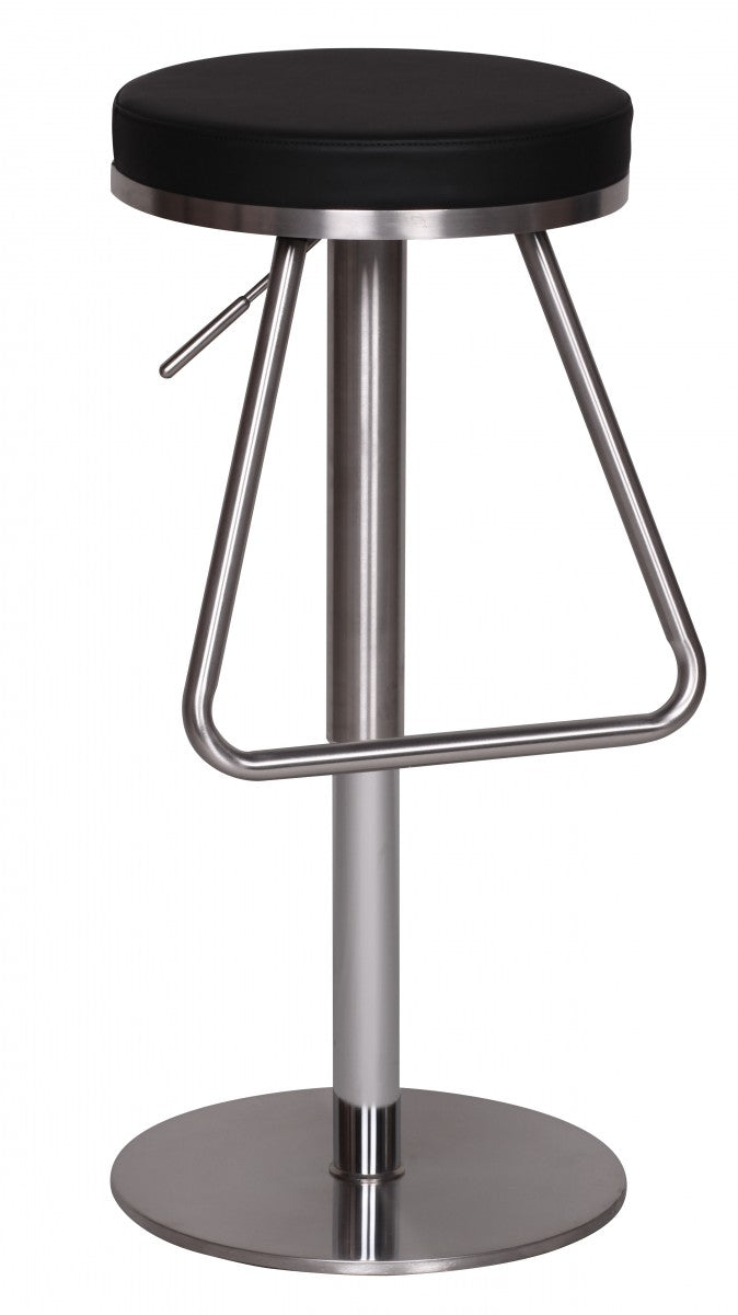 Barhocker WL1.291 Schwarz Edelstahl höhenverstellbar 54-79cm Drehbar