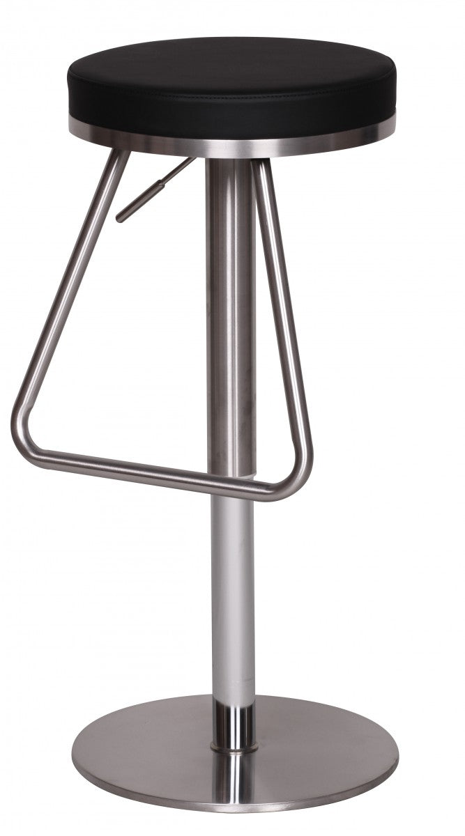 Barhocker WL1.291 Schwarz Edelstahl höhenverstellbar 54-79cm Drehbar