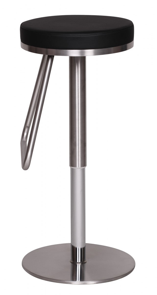 Barhocker WL1.291 Schwarz Edelstahl höhenverstellbar 54-79cm Drehbar