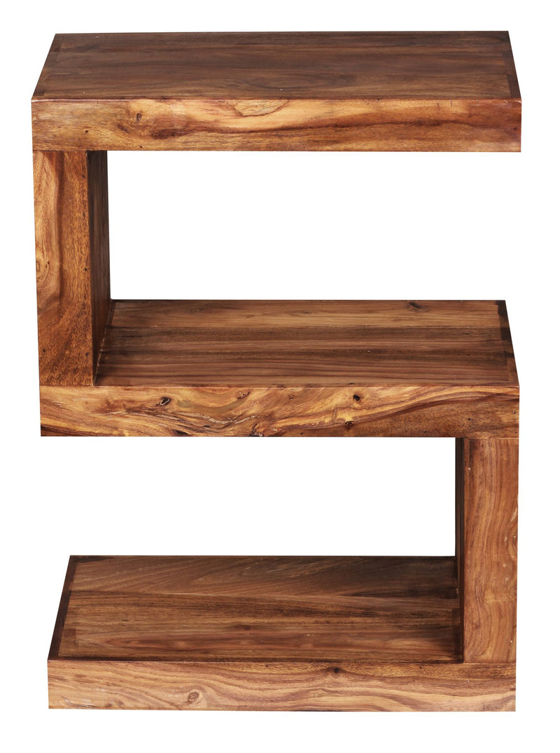 Beistelltisch Mumbai 60cm Sheesham Massivholz braun Landhausstil