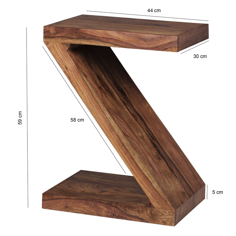 Beistelltisch Mumbai 59cm Sheesham Massivholz braun Landhausstil