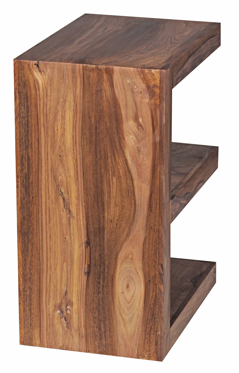 Beistelltisch Mumbai 60cm Sheesham Massivholz braun Landhausstil