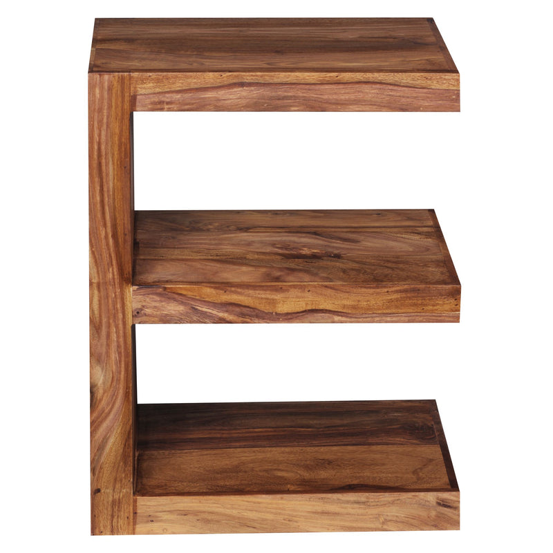 Beistelltisch Mumbai 60cm Sheesham Massivholz braun Landhausstil