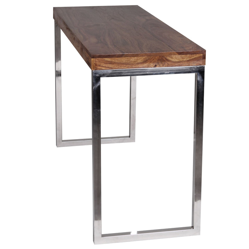 Konsolentisch GUNA 120x45cm Sheesham Metallbeine Landhaus-Stil Natur
