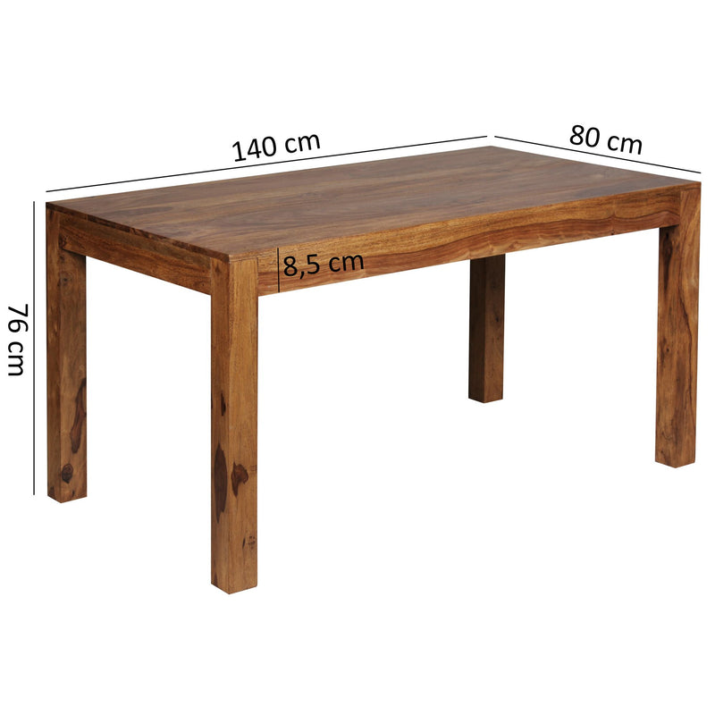Esszimmertisch MUMBAI 140x80x76cm Sheesham Massivholz Rechteckig