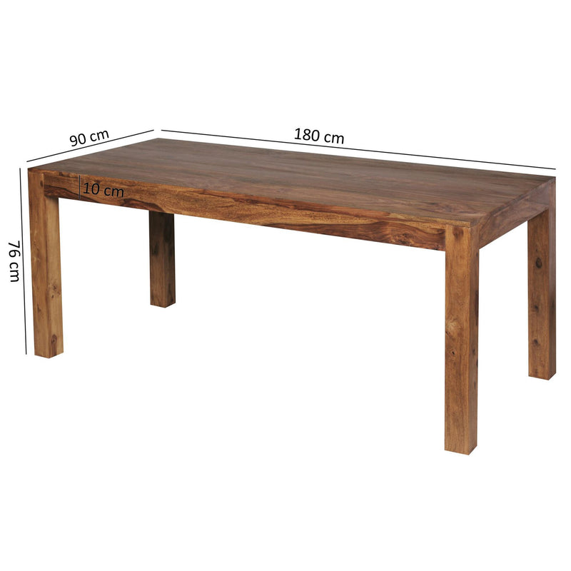 Esszimmertisch MUMBAI 180x90x76cm Sheesham Massivholz Rechteckig