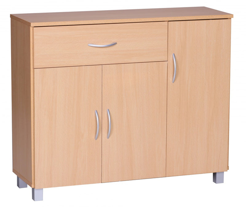 Sideboard SETE Buche 1 Schublade 3 Türen 90x75x30cm Holz Design
