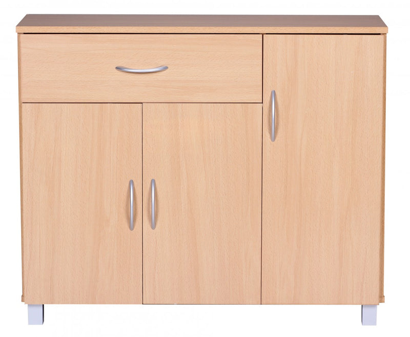 Sideboard SETE Buche 1 Schublade 3 Türen 90x75x30cm Holz Design